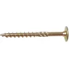 Domax Vis de construction en bois à tête disque, zinguée jaune, 5 x 70 mm 200 pcs