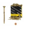 Domax Vis de construction en bois à tête fraisée, zinguée jaune, 6 x 80 mm 200 pcs
