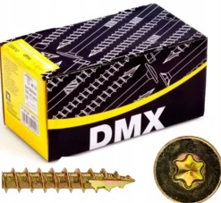 Domax Vis de construction en bois à tête fraisée, zinguée jaune Senkkopfschrauben Holzbauschrauben gelb 4 x 45 mm 200 St.