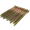 Domax Vis À Double Filetage-Vis de construction en bois à tête fraisée, zinguée jaune, 8 x 380 mm 50 pcs