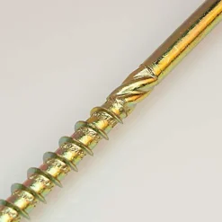 Domax Vis À Double Filetage-Vis de construction en bois à tête disque, zinguée jaune, 5 x 45 mm 200 pcs