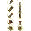 Domax Vis À Double Filetage-Vis de construction en bois à tête fraisée, zinguée jaune, 4,5 x 35 mm, 200 pcs
