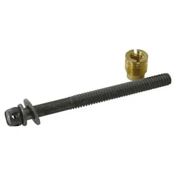 Diall 2 vis de lit et écrous acier/laiton Ø9x L.80mm