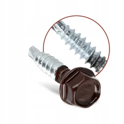 Klimas Vis de toiture WFD pour tôle trapézoïdale sur bois RAL 8017 Brun chocolat 4,8x25 mm 250 pièces