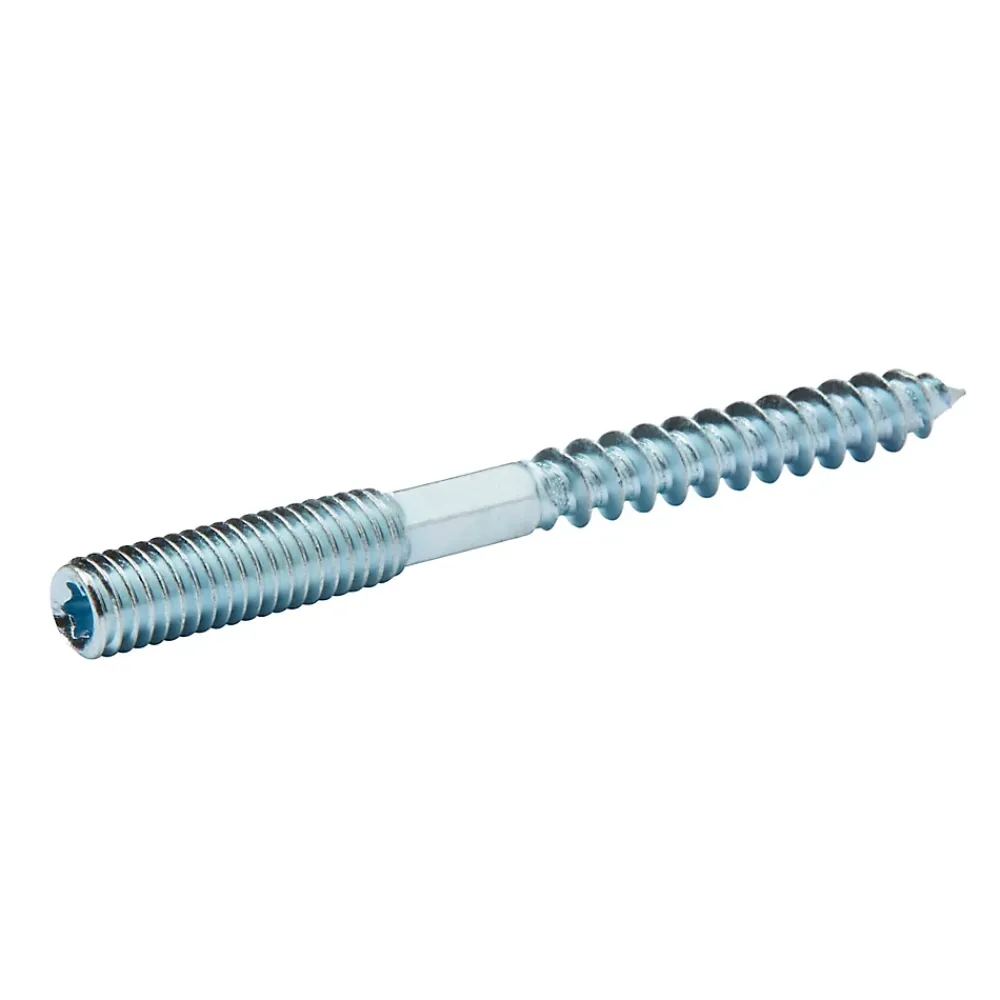 Diall Vis à double filetage (métal/bois) 6x60 zingués mm - 5 pièces