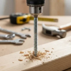 Diall 10 vis double filet bois/métal acier zingué ø4 x l.40mm