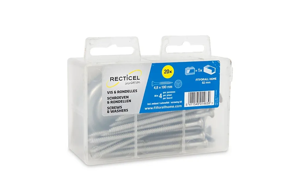 Recticel Vis À Bois-Vis et rondelle 100mm vendue par 20 pièces