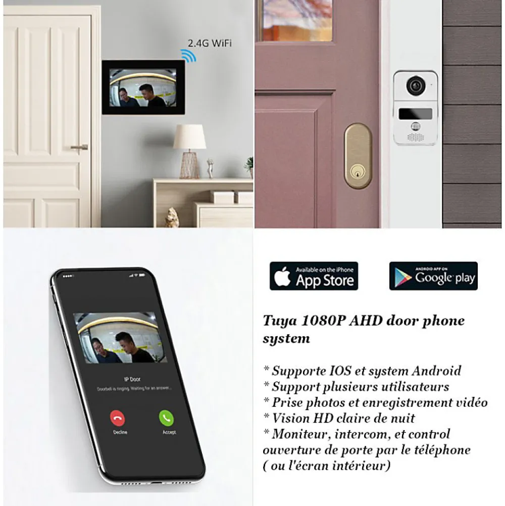 Automatisme Passion Visiophone-Visiophone connecté wifi avec écran tactile