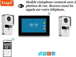 Automatisme Passion Visiophone connecté wifi double platine de rue pour maison à 2 entrées