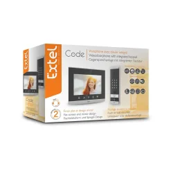 Extel Visiophone-Visiophone filaire Code 7 pouces / 18cm avec clavier à code intégré