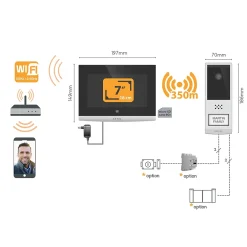 Extel Visiophone-Visiophone sans fil et connecté Wave2 écran 7