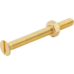 Diall Vis Pour Métal-10 vis à métaux tête fraisée en laiton 4 x 40 mm