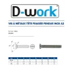 D-Work 200 Vis Métaux Tête Fraisée Fendue 5 x 70 mm - DIN 963 - Inox A2 -