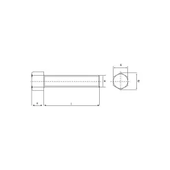 Lem Select Vis à métaux 6 x 50 mm tête hexagonale zingué (LOT de 100)