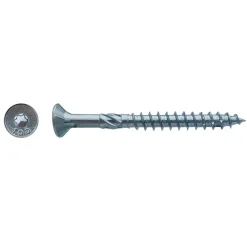 D-Work Vis Pour Terrasse-100 Vis pour Construction Bois Tête Fraisante Torx T30 6 x 150 mm - Zingué blanc -