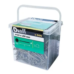 Diall Vis pour terrasse Pozidriv acier 4,5 x 50 mm , 500 pièces