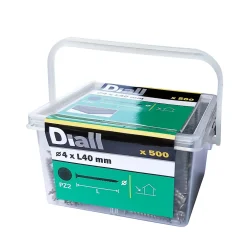 Diall Vis Pour Terrasse-Vis pour terrasse Pozidriv acier 4 x 40 mm , 500 pièces