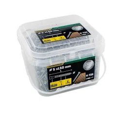 Diall Vis Pour Terrasse-Vis pour terrasse Torx + 2 embouts acier inoxydable 5 x 50 mm, 1000 pièces