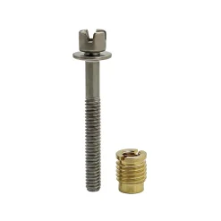 Diall Vis D'Assemblage De Meuble-2 vis rappel acier/laiton Ø8 x L.80mm