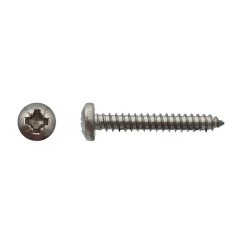 D-Work 200 Vis à Tôle Tête Cylindrique Larges Pozidriv 6.3 x 31.7 mm - DIN 7981 - Inox A4 -