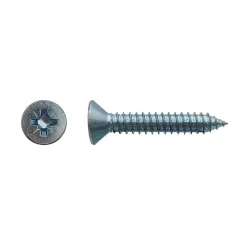 D-Work Vis Pour Métal-250 Vis à Tôle Tête Fraisée Pozidriv 4.8 x 50.8 mm - DIN 7982 - Zingué blanc -