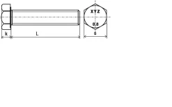 Lennie Boulon-Vis tête hexagonale entièrement filetée 12 x 60 mm classe 8.8 zinguée - boîte de 50 - VHT881206002B