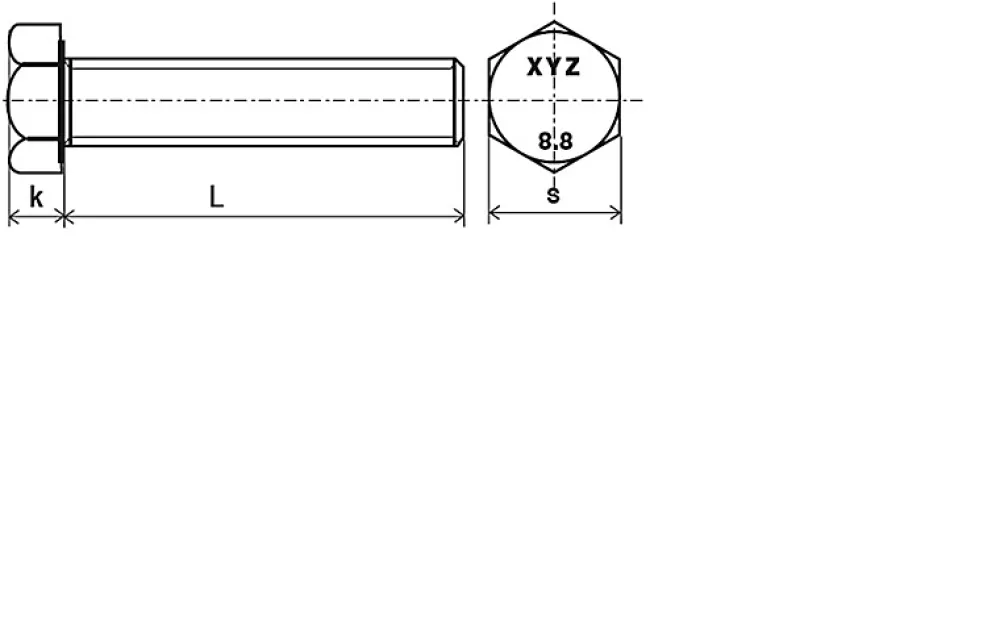 Lennie Boulon-Vis tête hexagonale entièrement filetée 12 x 60 mm classe 8.8 zinguée - boîte de 50 - VHT881206002B