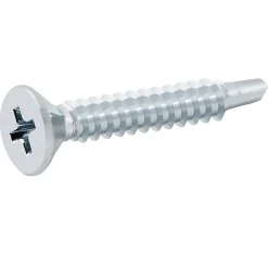 Diall Vis zinguée autoperceuses à tête à collerette, 4,2x32 mm - 100 pièces