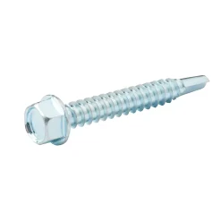 Diall Vis Pour Métal-Vis zinguée autoperceuses à tête hexagonale, 5,5x38 mm - 25 pièces