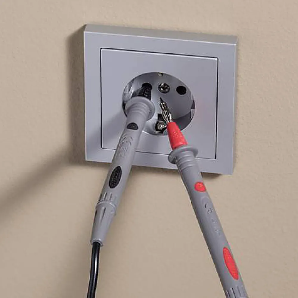 Voltcraft Testeur De Tension-MS-2 Set de cordons de mesure de sécurité Banane mâle 4 mm 1,2 m 10 A CAT III 1000 V CAT IV 600 V