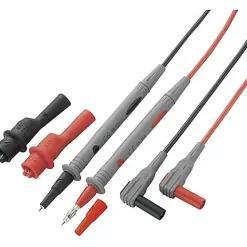 Voltcraft Testeur De Tension-MS-2 Set de cordons de mesure de sécurité Banane mâle 4 mm 1,2 m 10 A CAT III 1000 V CAT IV 600 V