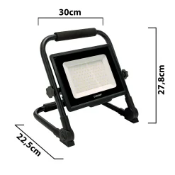 Velamp Lampe Torche-WAINGRO 50W : Projecteur de travail LED SMD 50W avec support de terre et câble 3m
