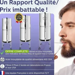 Weeplow Adoucisseur D'Eau-(r) Neptune 11L - système de filtration par gravité pour eau potable