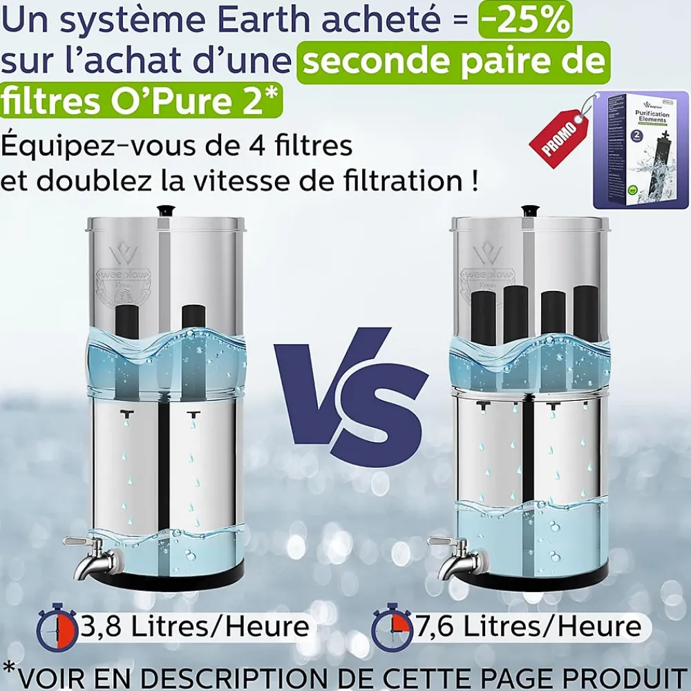 Weeplow Adoucisseur D'Eau-(r) Venus 5.6L Édition Essentielle - système de filtration par gravité pour eau potable
