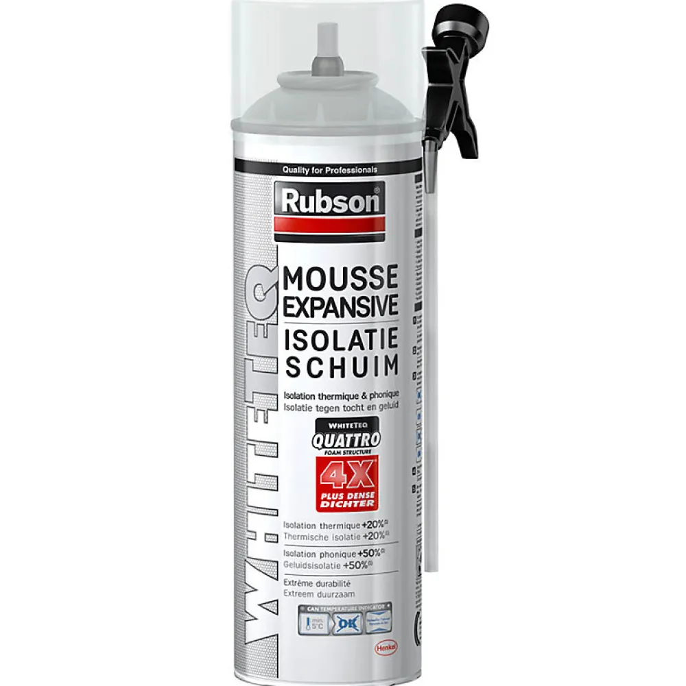Rubson Mousse Expansive-24x aerosols mousse PU expansive 500ml WhiteTEQ