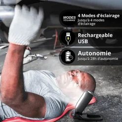 Xanlite Baladeuse-- Baladeuse LED Rechargeable USB-C, 5 modes d'éclairage, 450 lumens - BL700R