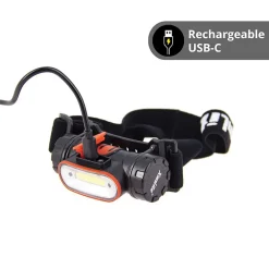 Xanlite Lampe Frontale-- Lampe Frontale LED, Détécteur de Mouvement Intégré, 350 Lumens, Rechargeable USB - FR350S