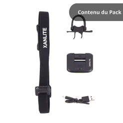 Xanlite - Lampe frontale LED 2 en 1 pour vélo rechargeable USB, 170 Lumens - FR200VEL