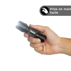 Xanlite Lampe Torche-- Lampe Torche LED Métallique, x3 Modes d'Eclairage, 600 Lumens, Piles Incluses - TO600M