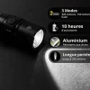 Xanlite - Lampe Torche LED Métallique, x3 Modes d'Eclairage, 300 Lumens, Piles Incluses - TO250S