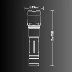 Xanlite Lampe Torche-- Torche LED rechargeable USB-C, ou piles, 1000 lumens - TO1000RIP