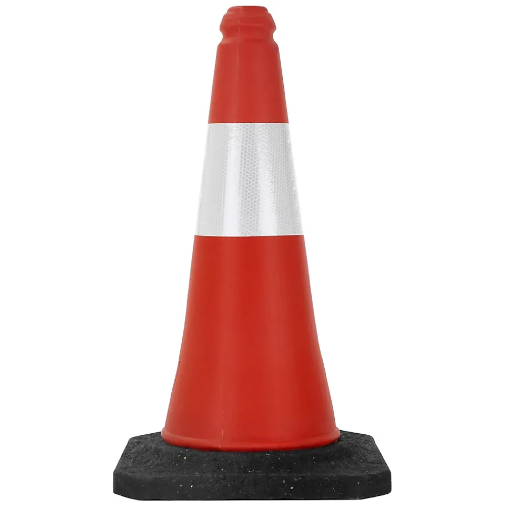 ECD Germany 9x Cône de signalisation routière rouge/blanc en PVC 51cm bandes réfléchissantes