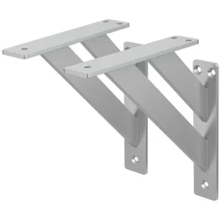 Ml-Design 2x Equerres Etagere mural support d'angle en aluminium argent