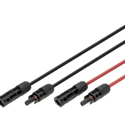 Uniteck 2x5m Allonge câble solaire 4mm² - MC4 - (Noir - Rouge)