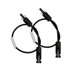 Staubli 2x0,5m Allonge câble solaire 4mm² - MC4 - (Noir - Noir)