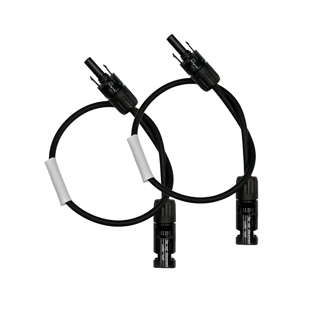Staubli 2x0,5m Allonge câble solaire 4mm² - MC4 - (Noir - Noir)