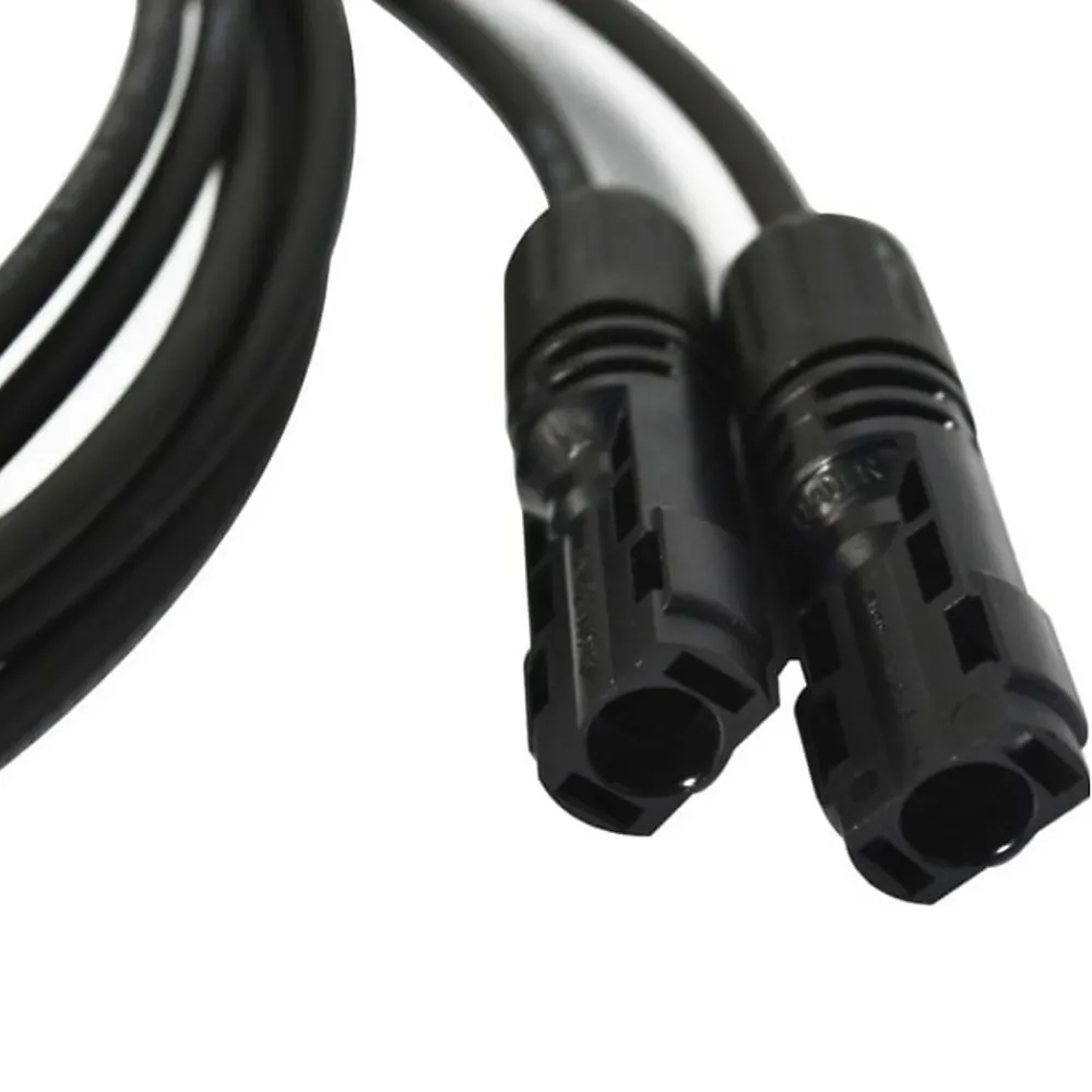Staubli 2x2m Allonge câble solaire 4mm² - MC4 - (Noir - Noir)