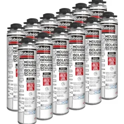 Rubson 12x Mousse expansive 750ml WhiteTeq pistolable isolation thermique et phonique