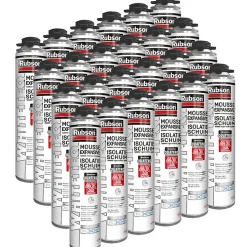 Rubson 24x Mousse expansive 750ml WhiteTeq isolation thermique et phonique