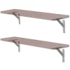 Ml-Design 4x Support Etagere murale fixation flottante aluminium argent